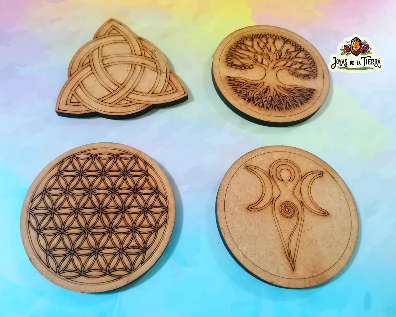 Placas energéticas / Posavasos sagrados