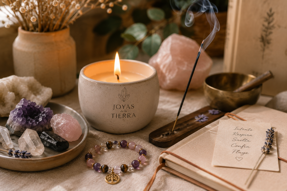 Velas, inciensos y minerales: cómo crear un pequeño ritual energético en casa