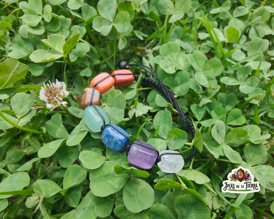 Pulsera de los 7 Chakras con Cuarzo Blanco