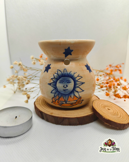✨ Quemador de Esencias “Sol” – Energía, Luz y Armonía en tu Espacio