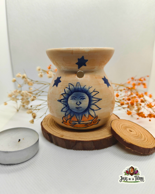 ✨ Quemador de Esencias “Sol” – Energía, Luz y Armonía en tu Espacio