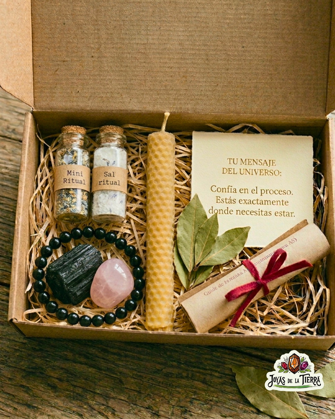Caja Intuitiva Ritual Profundo personalizada con minerales y elementos rituales