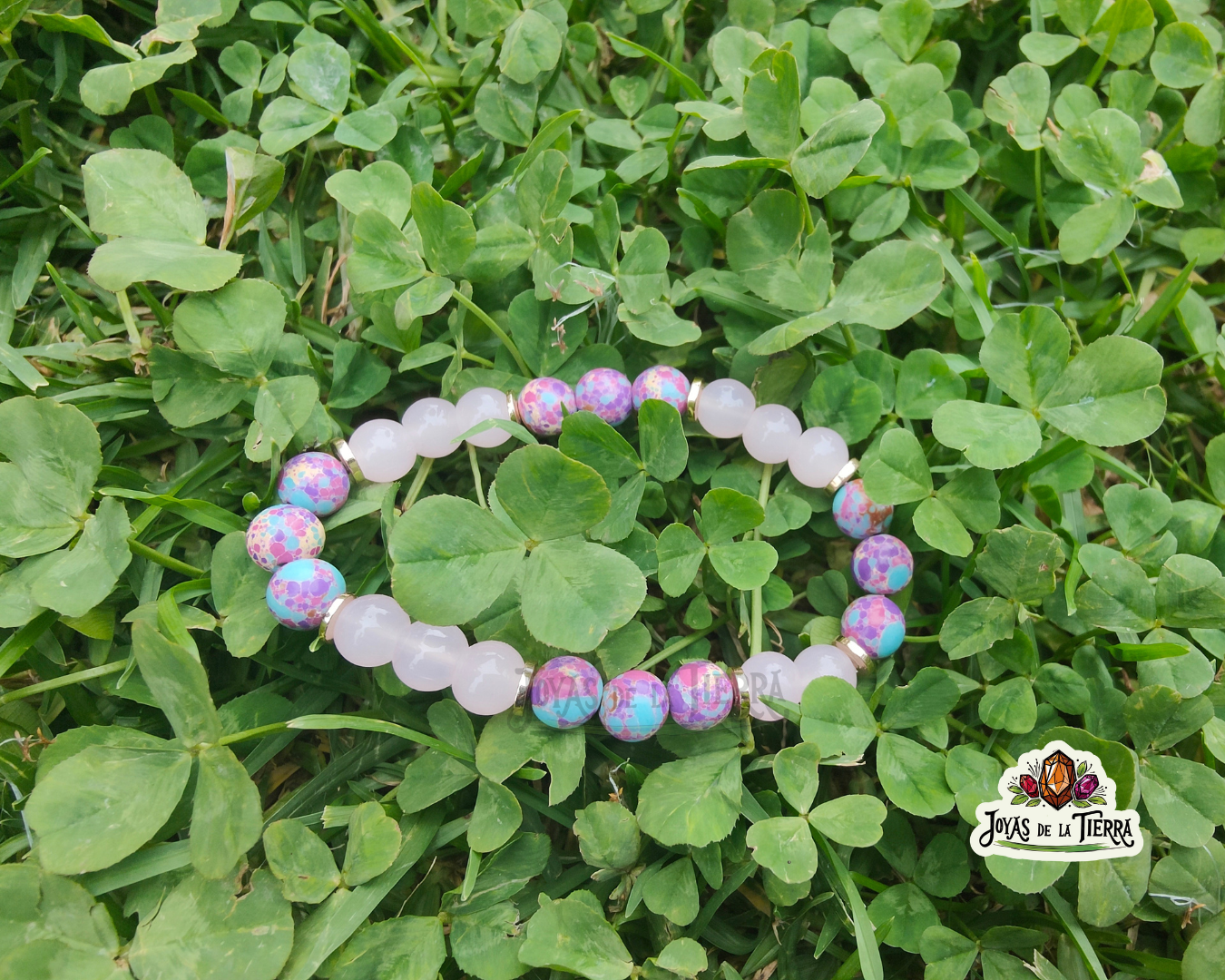 💖🌟Pulsera de Cuarzo Rosa y Jaspe Imperial