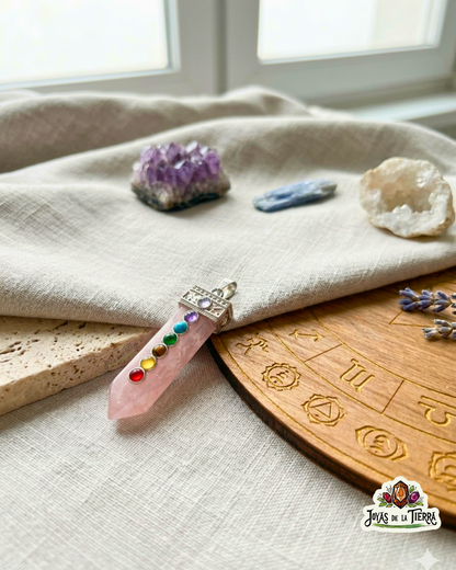 Péndulo 7 Chakras de Mineral Natural