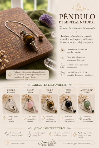 Péndulo de Mineral Natural