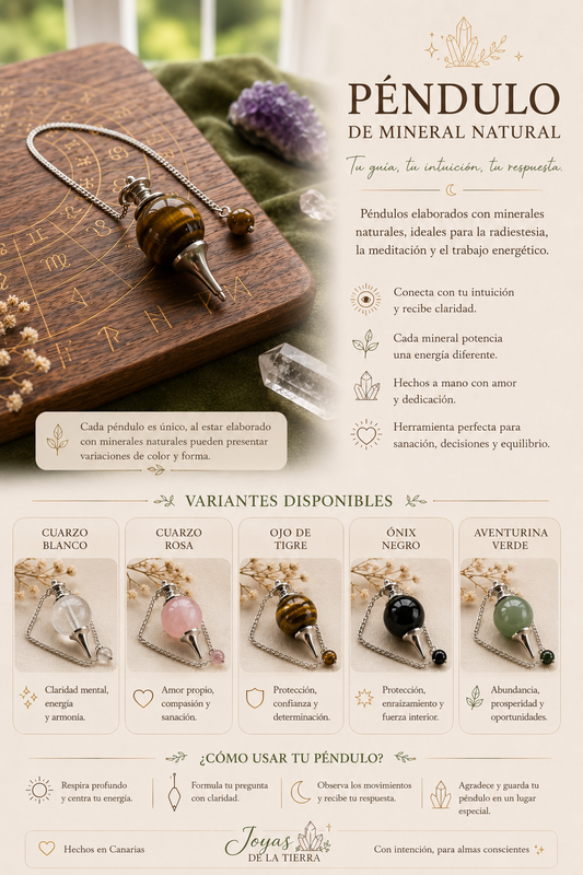 Péndulo de Mineral Natural